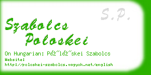 szabolcs poloskei business card